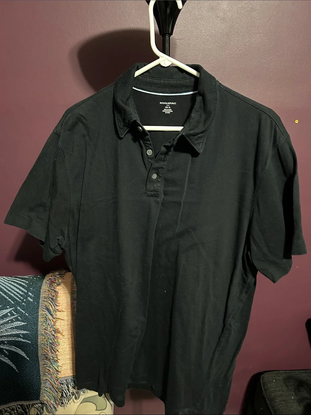 Banana Republic Black Men's Polo Shirt